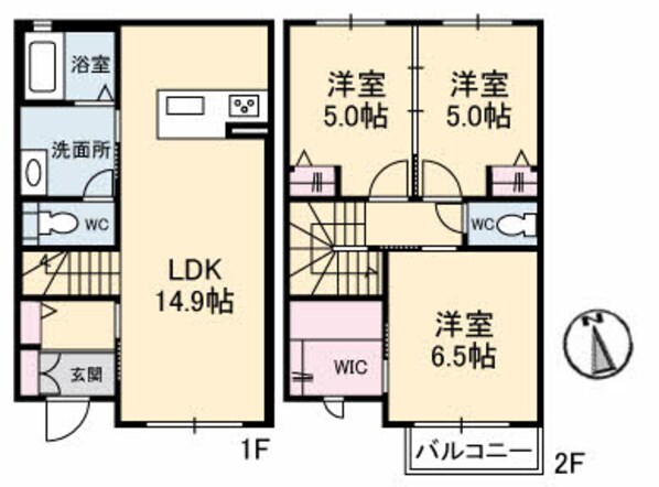 ジュネス・youtoⅡの物件間取画像